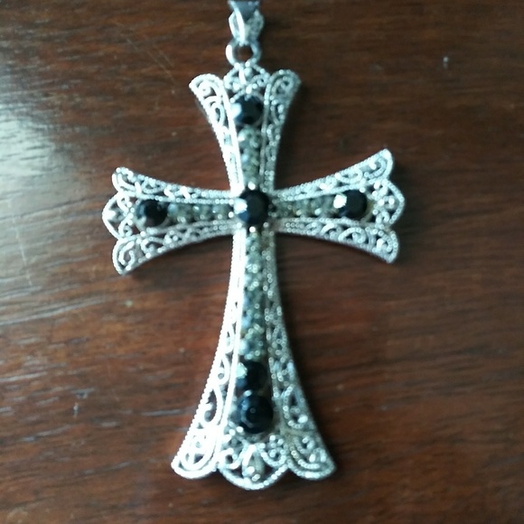 Vintage cross filigree Style pendant - Picture 2 of 8
